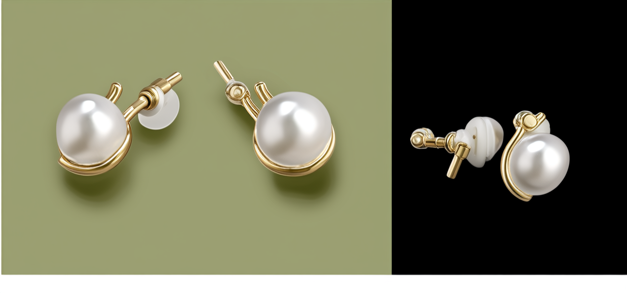 珍珠耳线款式图片